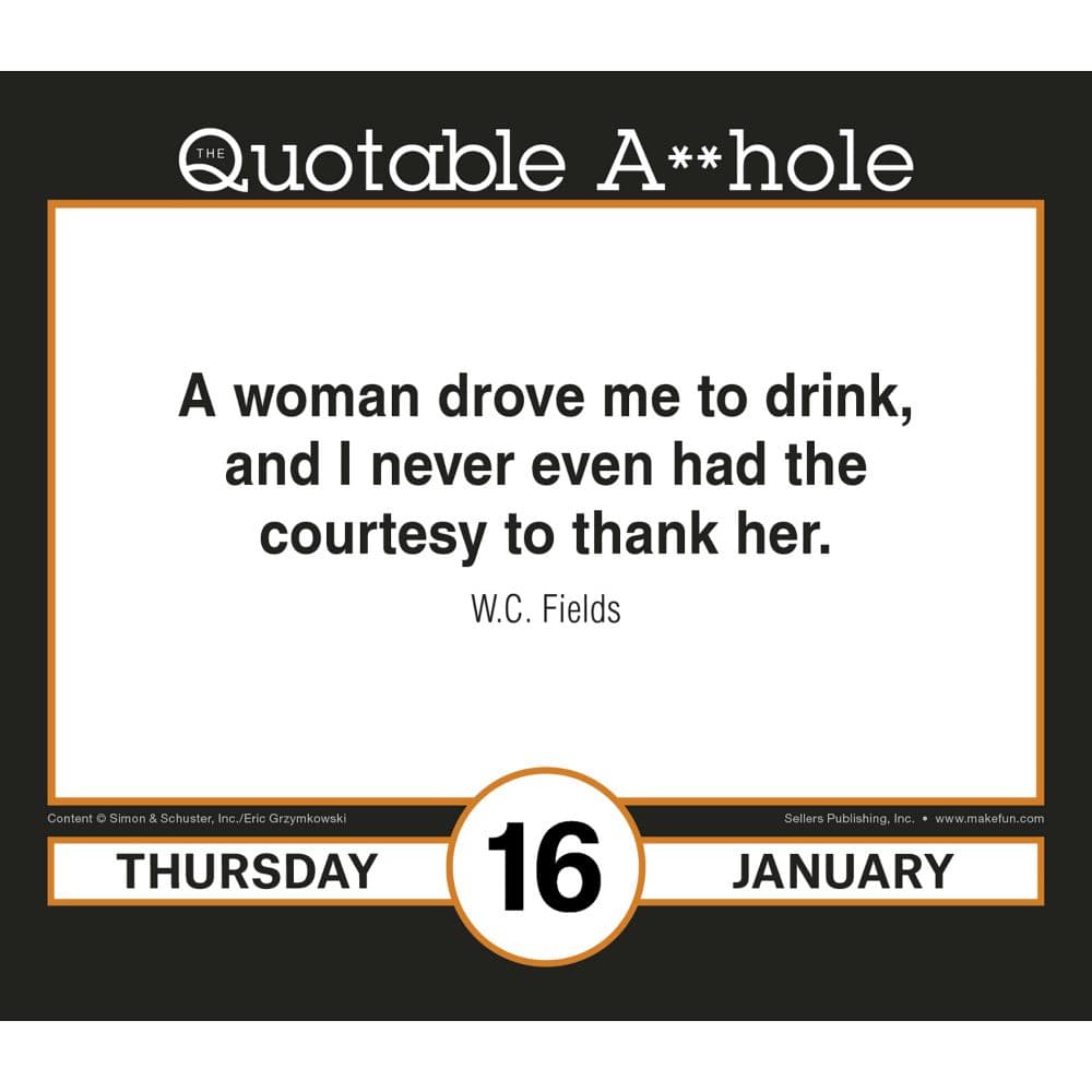 Quotable Asshole 2025 Desk Calendar Second Alternate Image width=&quot;1000&quot; height=&quot;1000&quot;