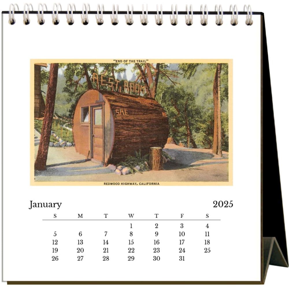 Nostalgic Redwood Coast 2025 Easel Desk Calendar Second Alternate Image width="1000" height="1000"