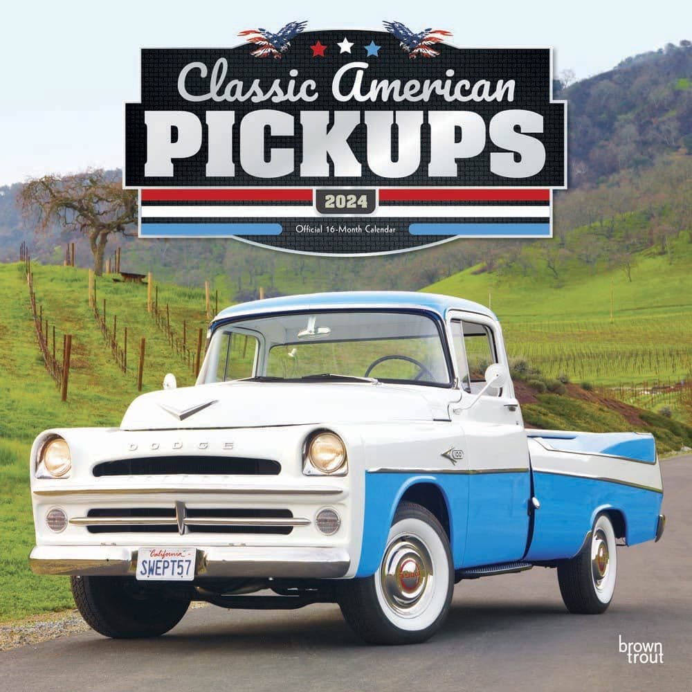 Classic American Pickups 2024 Wall Calendar Main Product Image width=&quot;1000&quot; height=&quot;1000&quot;