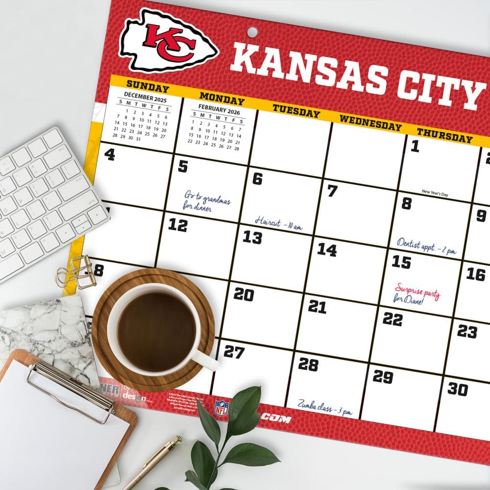 NFL Kansas City Chiefs 2026 Desk Pad Second Alternate Image
