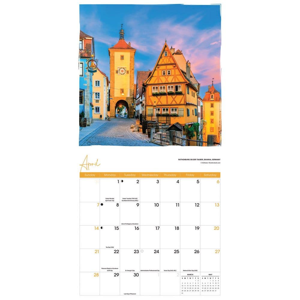 Romantic Europe 2024 Wall Calendar