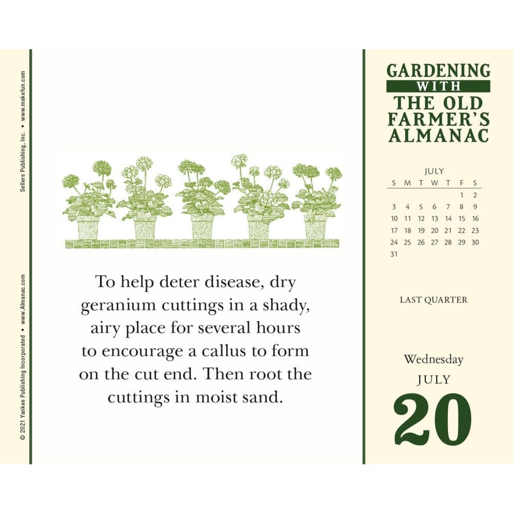 Old Farmers Almanac Gardening 2022 Desk Calendar - Calendars.com