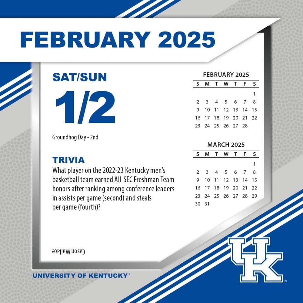 COL Kentucky Wildcats 2025 Desk Calendar Third Alternate Image width=&quot;1000&quot; height=&quot;1000&quot;