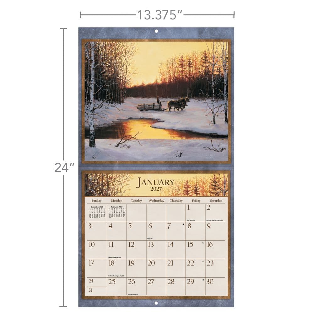 Horses in the Mist Special Edition 2027 Wall Calendar Fourth Alternate Image