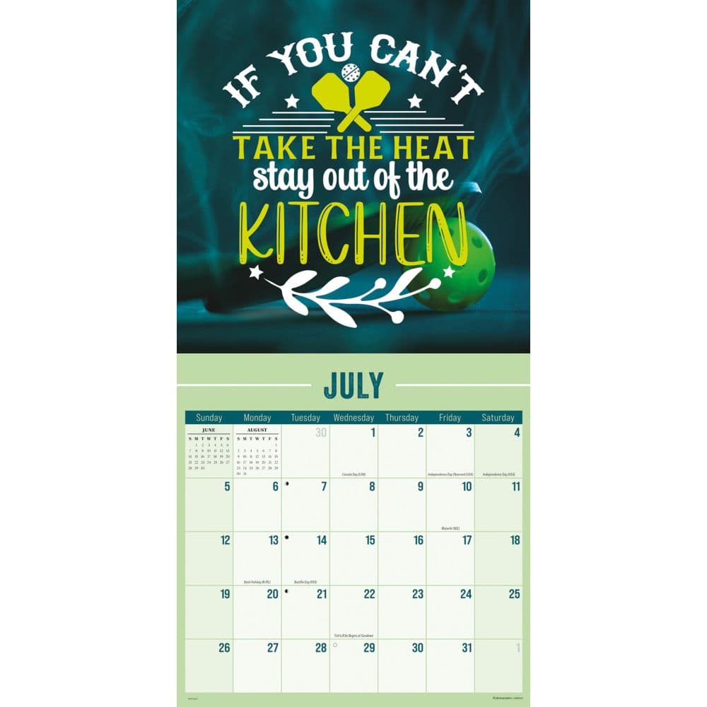 Pickleball 2026 Wall Calendar Third Alternate Image