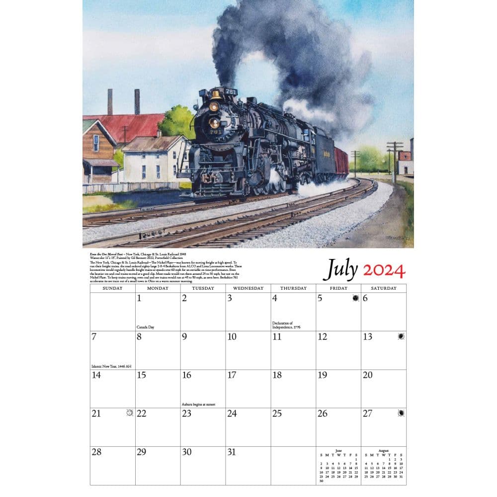 Trains Great 2024 Wall Calendar Alternate Image 2