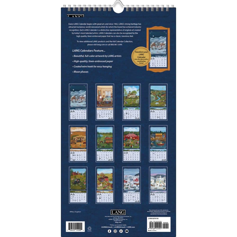 Lang Folk Art 2027 Vertical Wall Calendar by Mary Singleton First Alternate Image