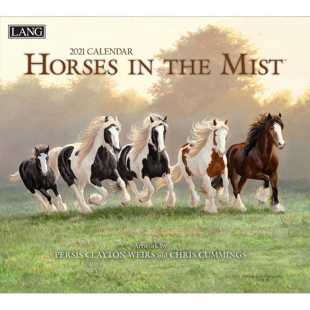 Horses in the Mist Wall Calendar by Persis Clayton Weirs