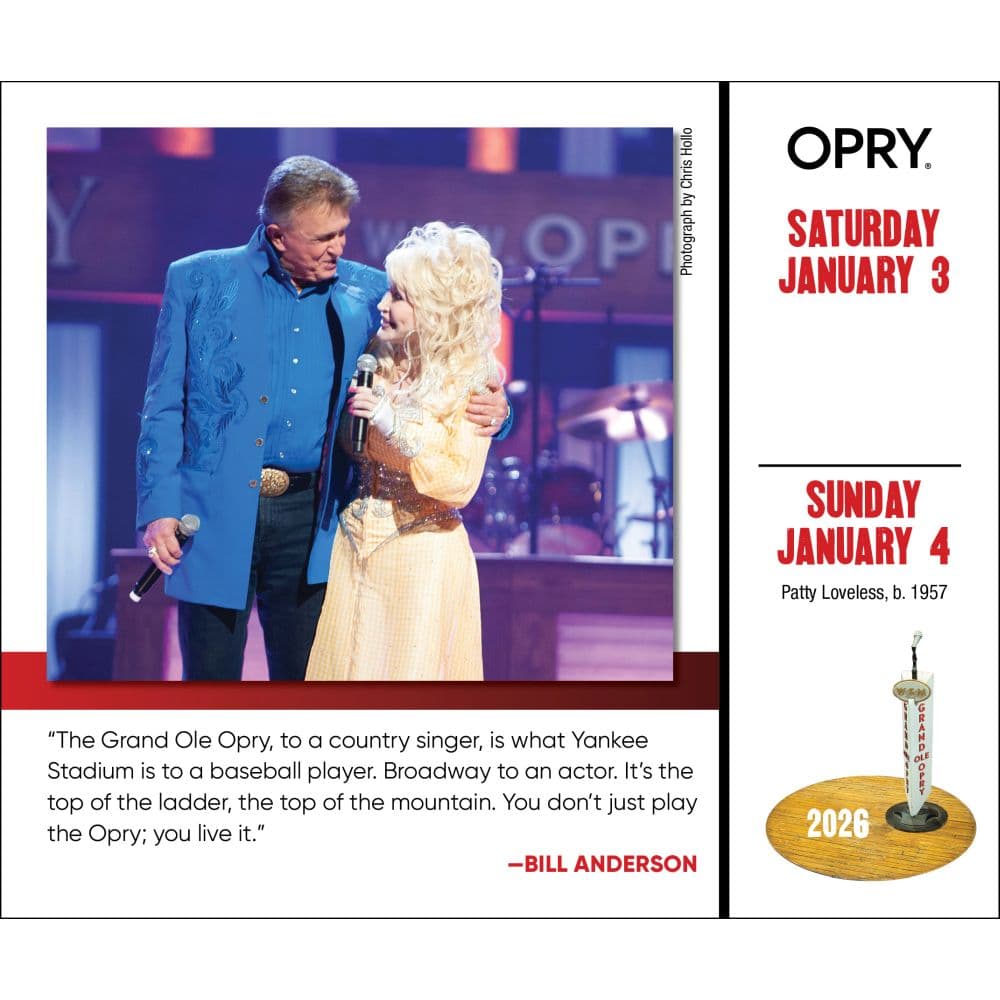 Grand Ole Opry 2026 Desk Calendar Second Alternate Image