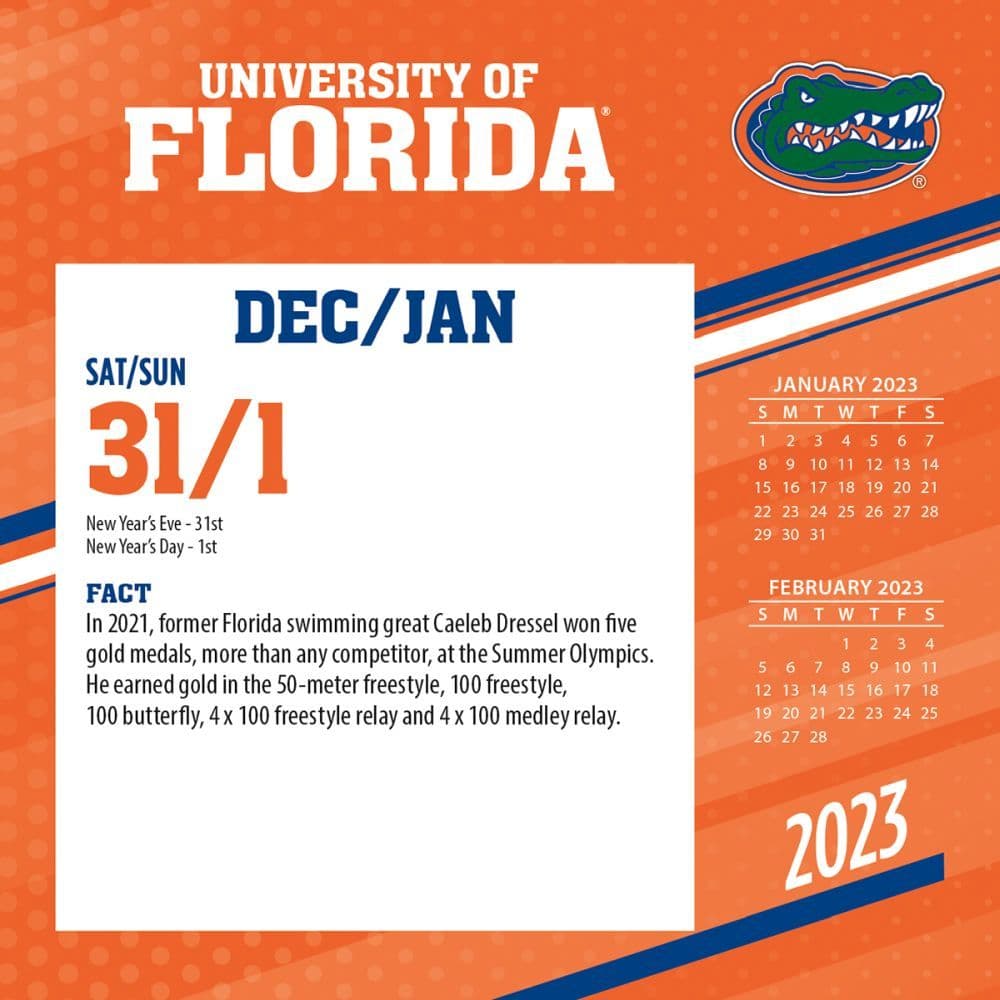 University Of Florida Calendar 2023 Florida Gators 2023 Desk Calendar - Calendars.com