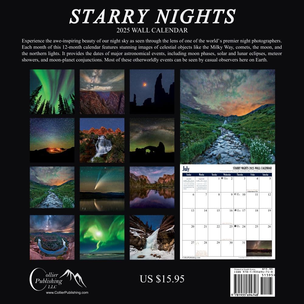 Starry Nights Astronomy 2025 Wall Calendar First Alternate Image