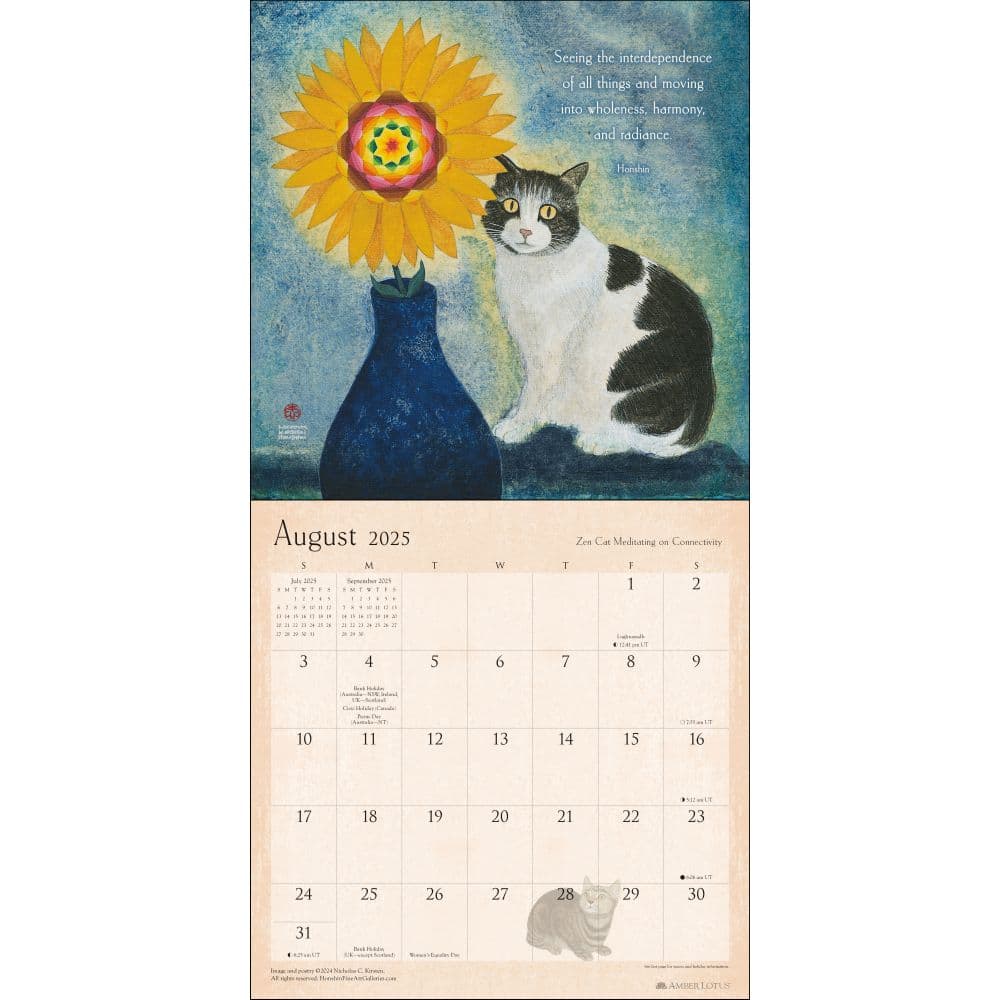 Zen Cat 2025 Wall Calendar Second Alternate Image width=&quot;1000&quot; height=&quot;1000&quot;