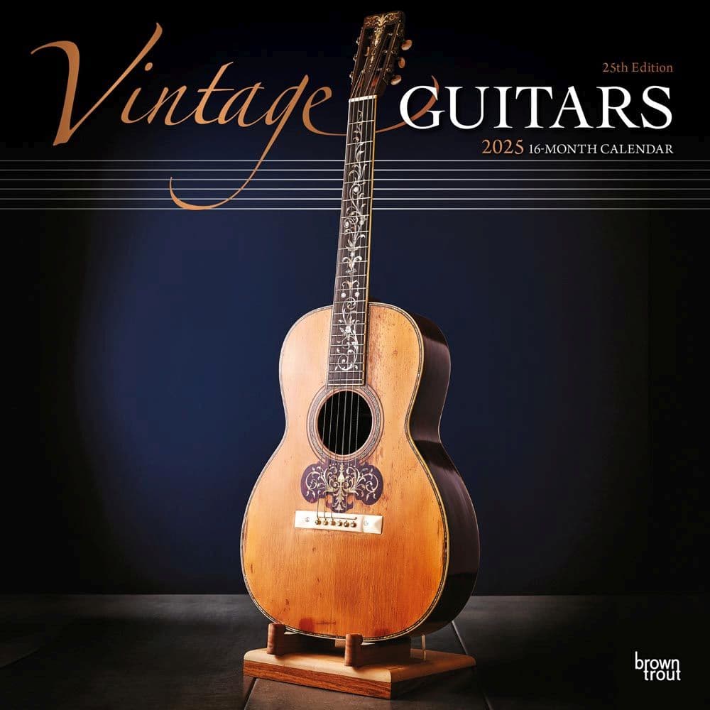 Vintage Guitars 2025 Wall Calendar