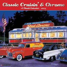 Classic Cruisin and Chrome 2025 Wall Calendar