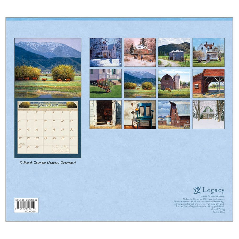 Always Welcome by Ned Young 2026 Wall Calendar, 13.38'' X 12.13'', 12-Month Calendar with Stapled Binding