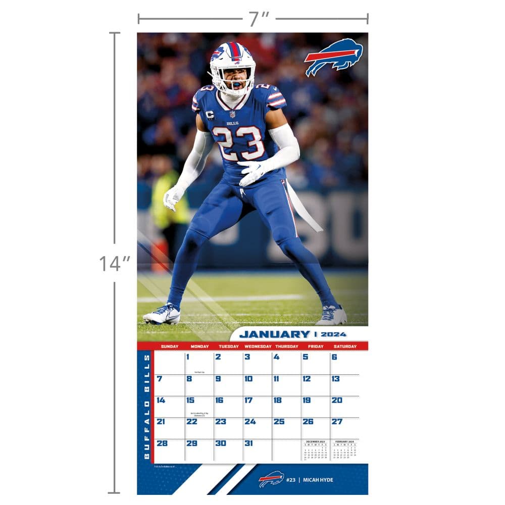 Buffalo Bills 2024 Mini Wall Calendar