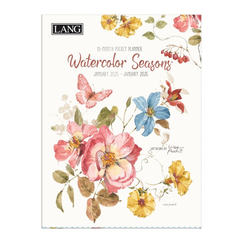 Watercolor Seasons 2025 Monthly Pocket Planner by Lisa Audit_Main Image