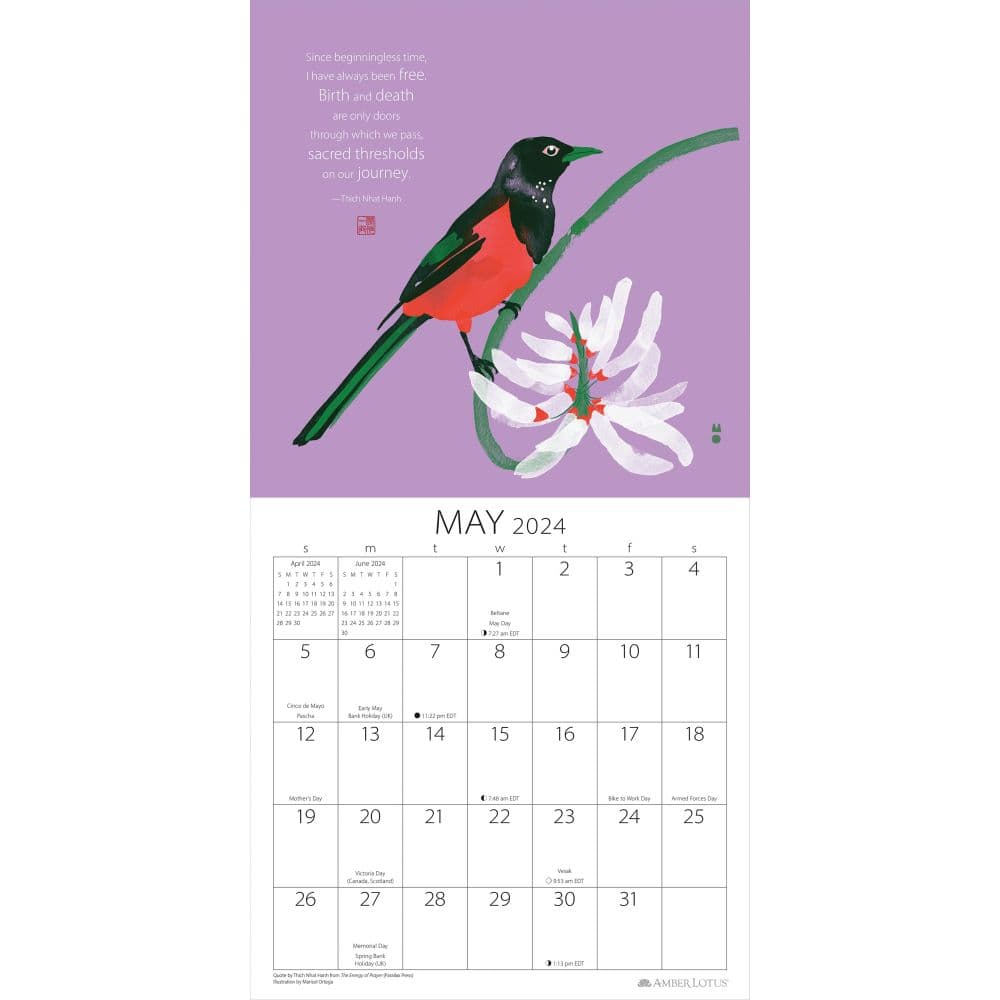 Thich Nhat Hanh 2024 Mini Wall Calendar Third Alternate Image width=&quot;1000&quot; height=&quot;1000&quot;