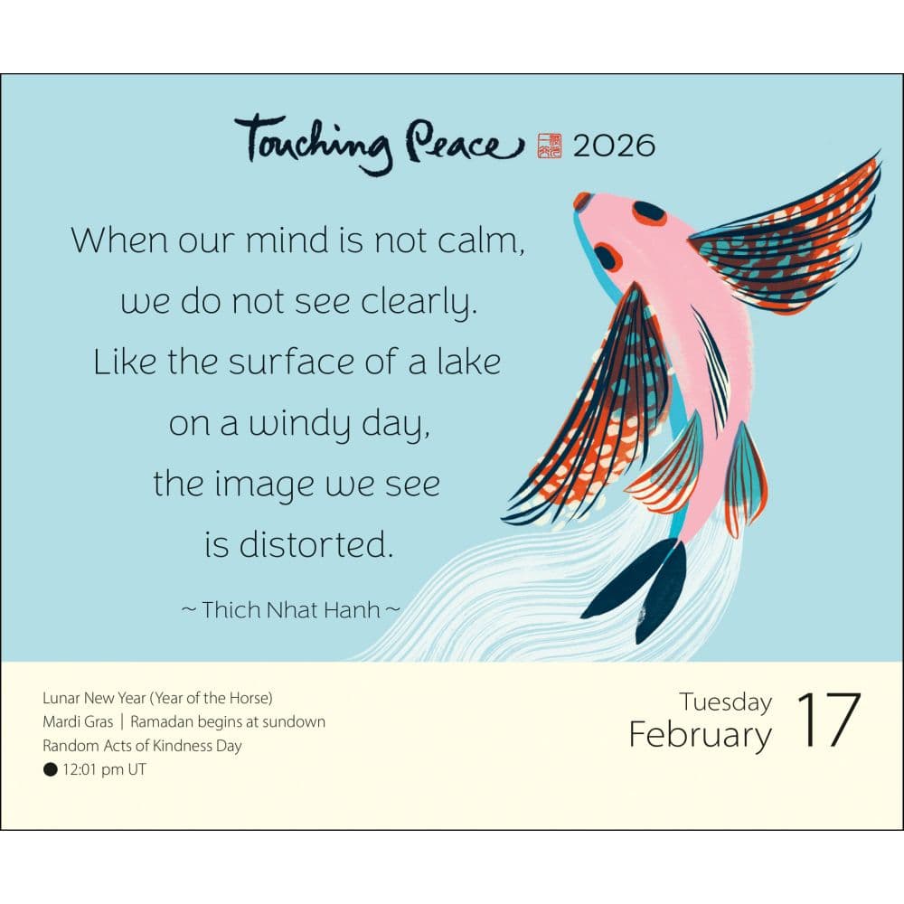 Thich Nhat Hanh 2026 Desk Calendar Fourth Alternate Image