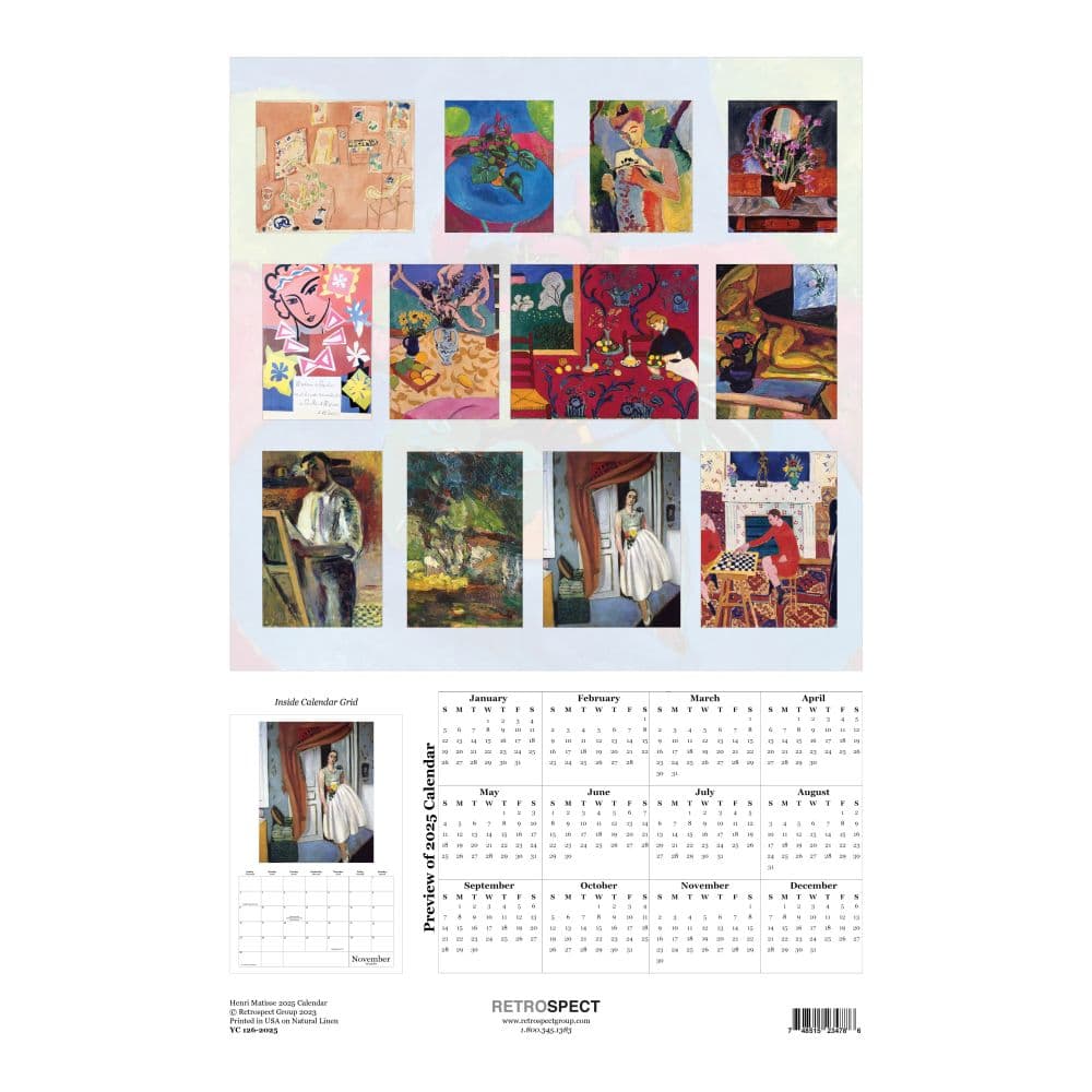 Matisse Poster 2025 Wall Calendar First Alternate Image width="1000" height="1000"