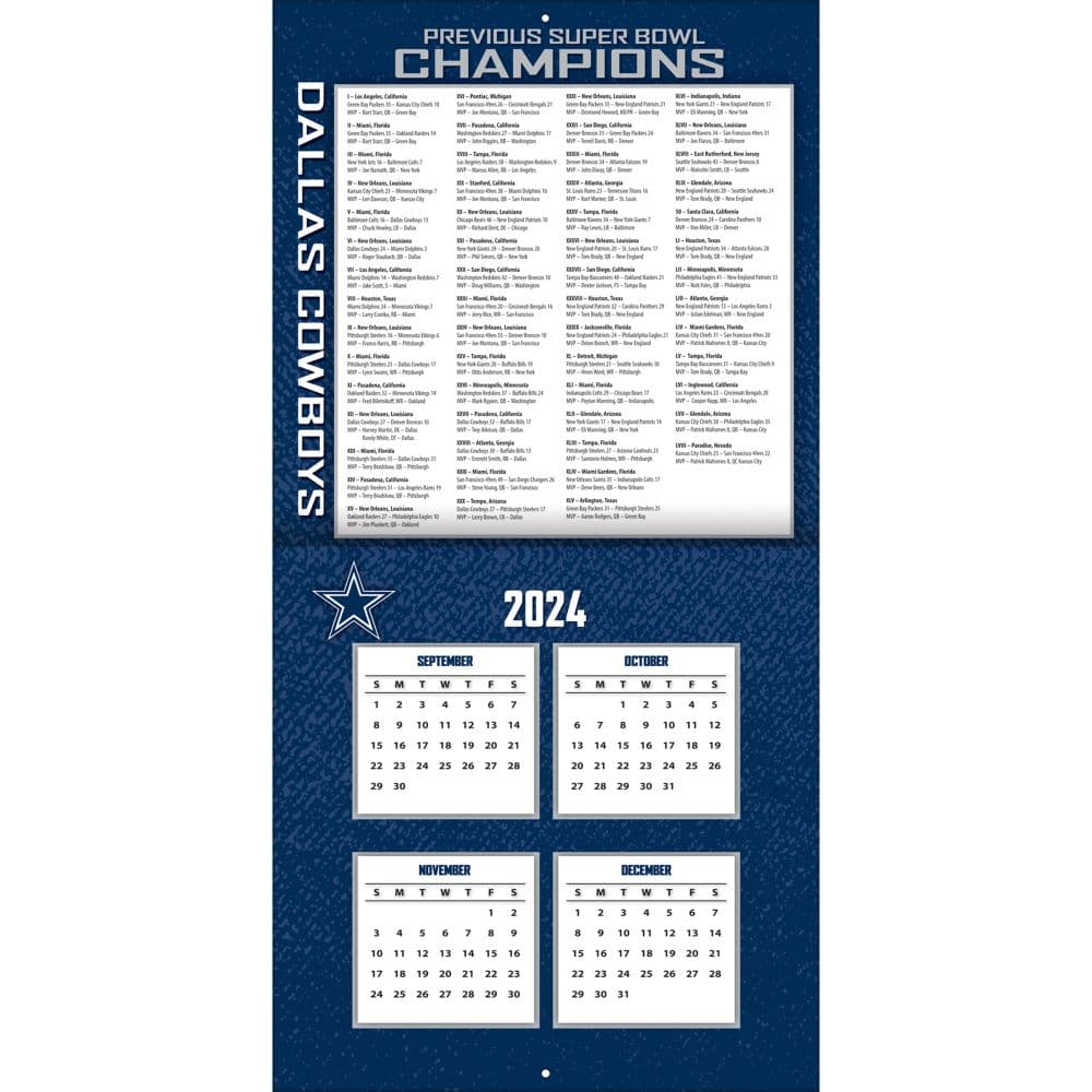 NFL Dallas Cowboys 2025 Wall Calendar Second Alternate Image width=&quot;1000&quot; height=&quot;1000&quot;