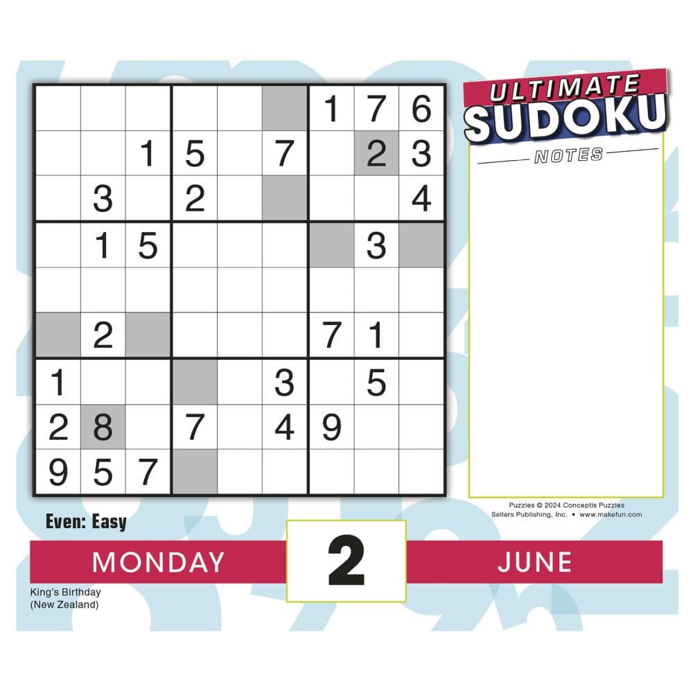 Ultimate Sudoku 2025 Desk Calendar Second Alternate Image width=&quot;1000&quot; height=&quot;1000&quot;