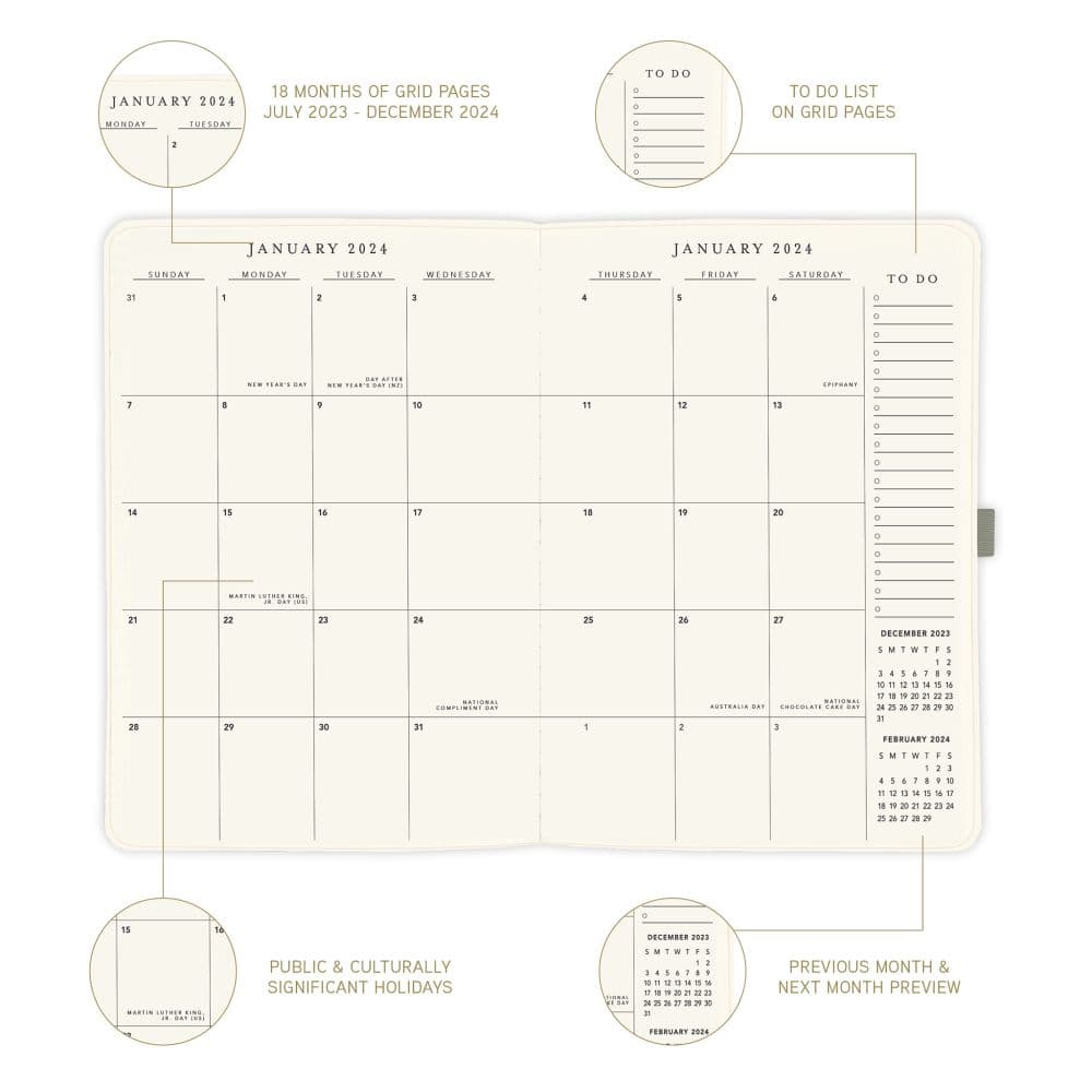 Sage Floral 2024 Planner