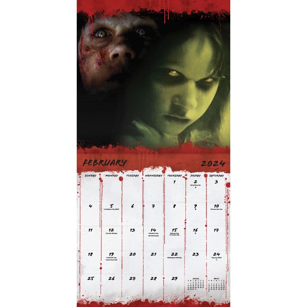 Horror Collection 2024 Wall Calendar