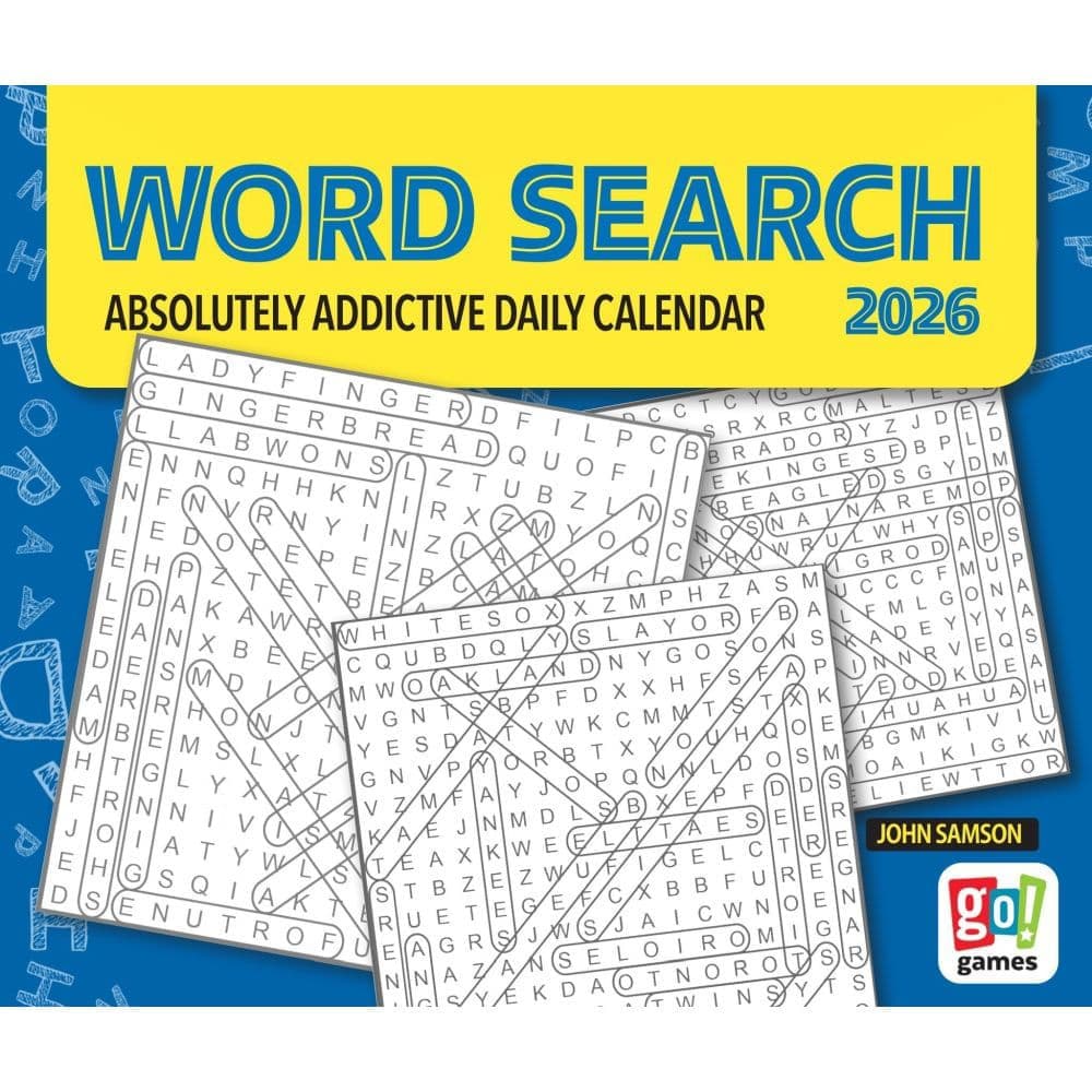 Word Search 2026 Desk Calendar Main Product Image