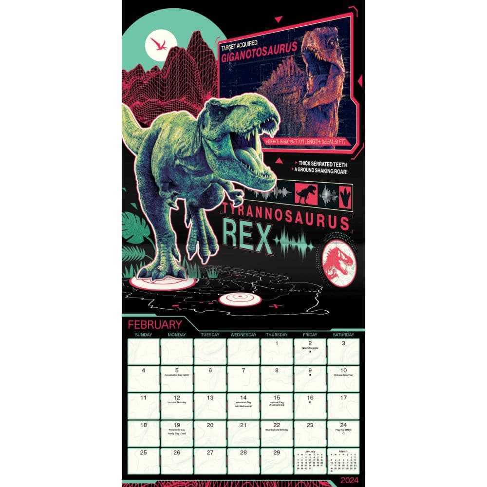 Jurassic World Dominion 2025 Wall Calendar