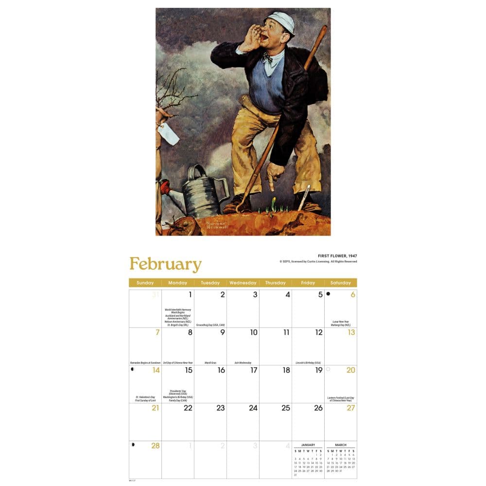 Rockwell 2027 Mini Wall Calendar Second Alternate Image