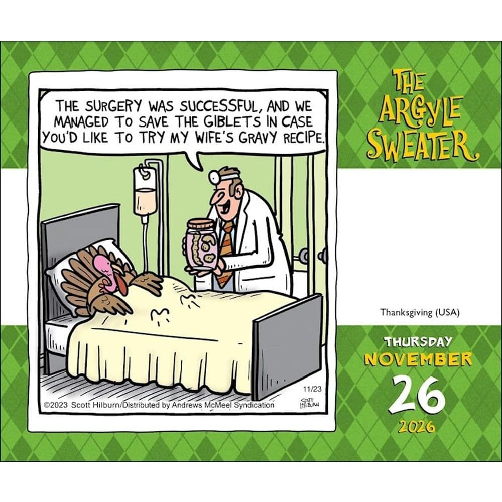 Argyle Sweater 2026 Desk Calendar Fourth Alternate Image