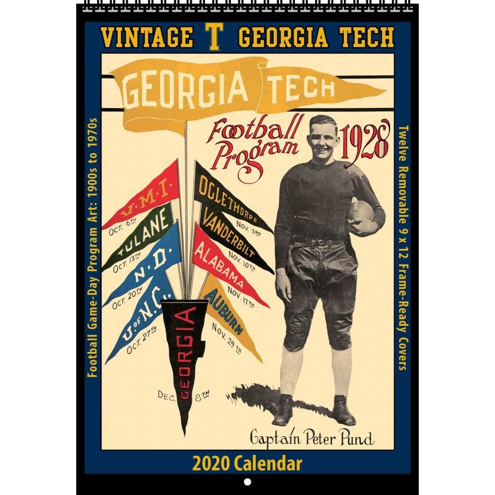 Gatech Calendar 2023 Georgia Tech Vintage Football Wall Calendar - Calendars.com