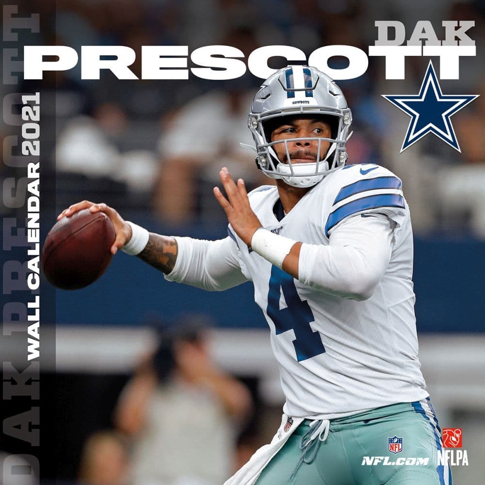 Dallas Cowboys Dak Prescott Player 2021 Wall Calendar Calendars Com