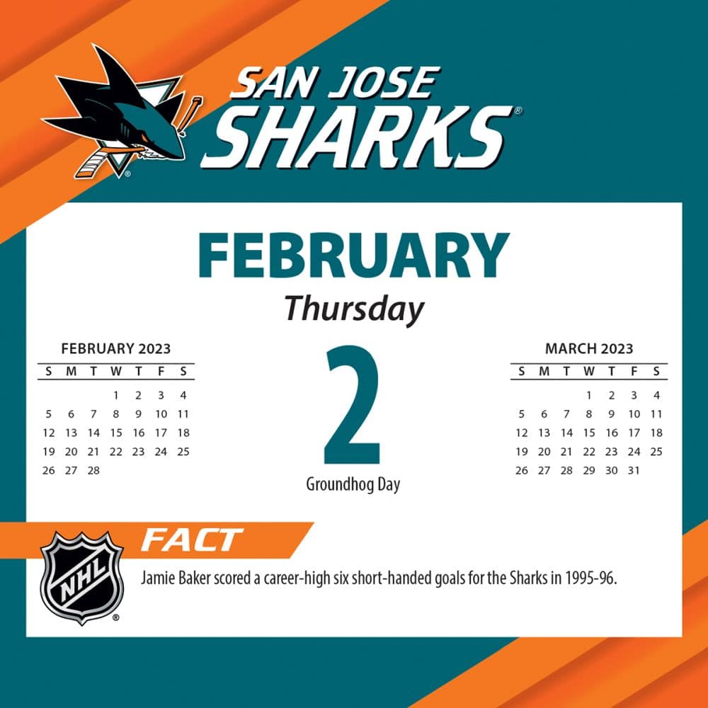 San Jose Sharks 2023 Desk Calendar - Calendars.com