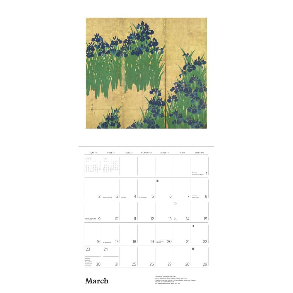 Japanese Scrolls and Screens 2025 Wall Calendar