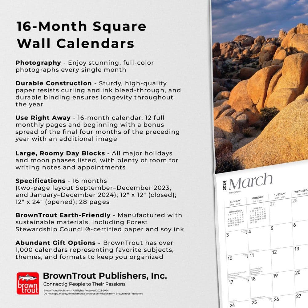 California Nature 2024 Wall Calendar Fourth Alternate  Image width=&quot;1000&quot; height=&quot;1000&quot;