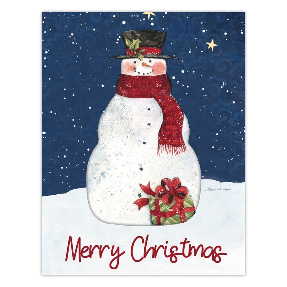 Sam Snowman Die-Cut 3D Ornament Christmas Cards (8 pack) by Susan Winget Alternate Image 2