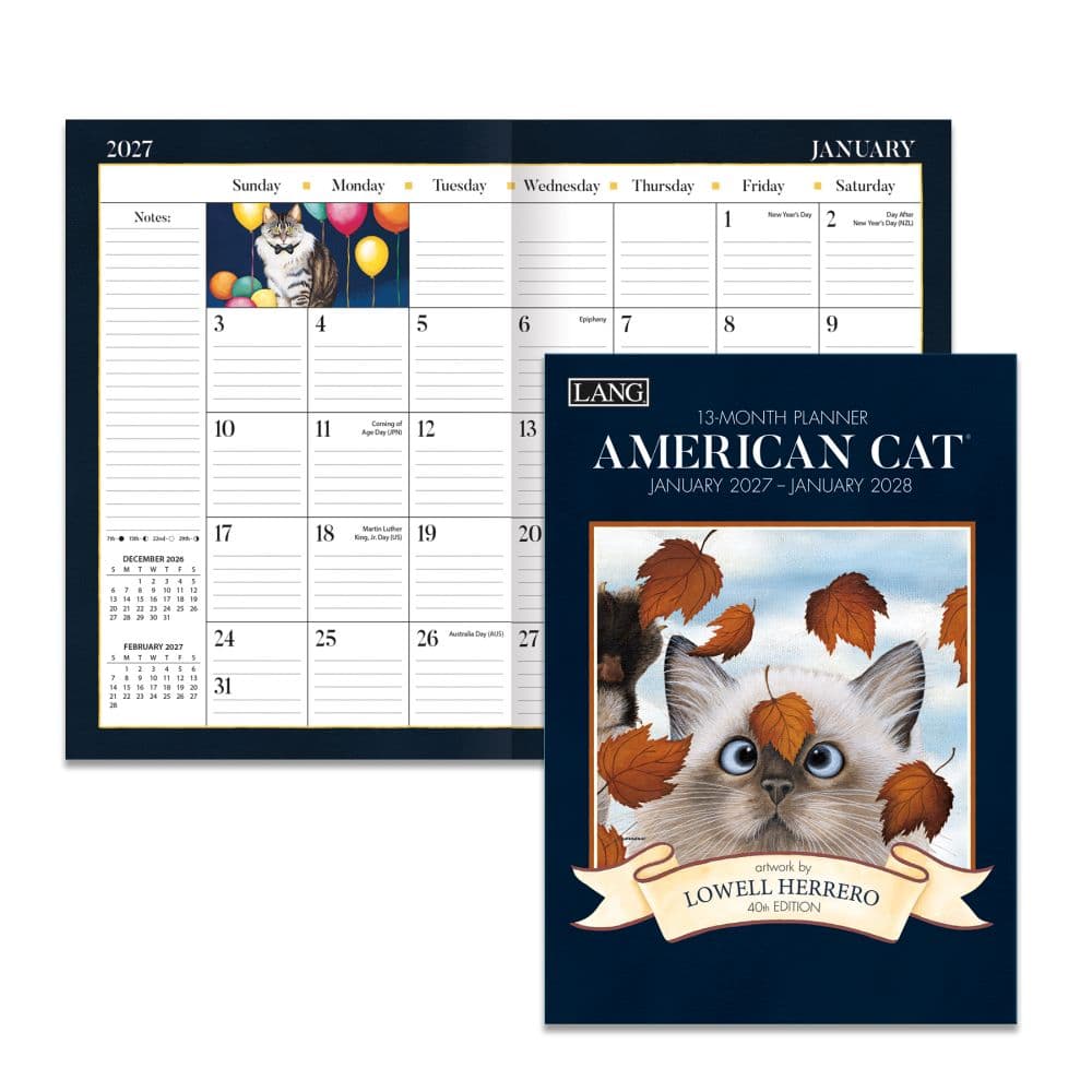 American Cat 2027 Monthly Planner by Lowell Herrero Sixth Alternate Image