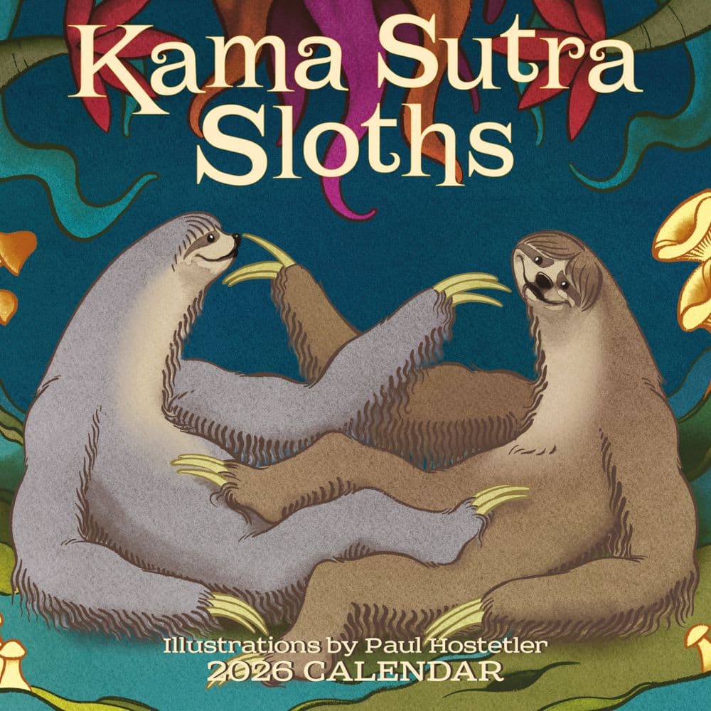 Kama Sutra Sloths 2026 Wall Calendar Main Image