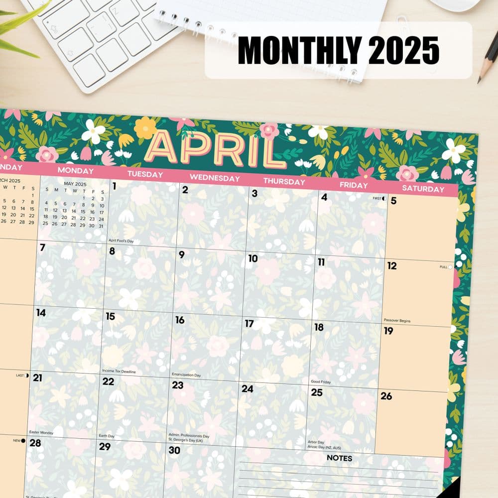 Spring Floral 2025 Desk Pad Third Alternate Image width=&quot;1000&quot; height=&quot;1000&quot;
