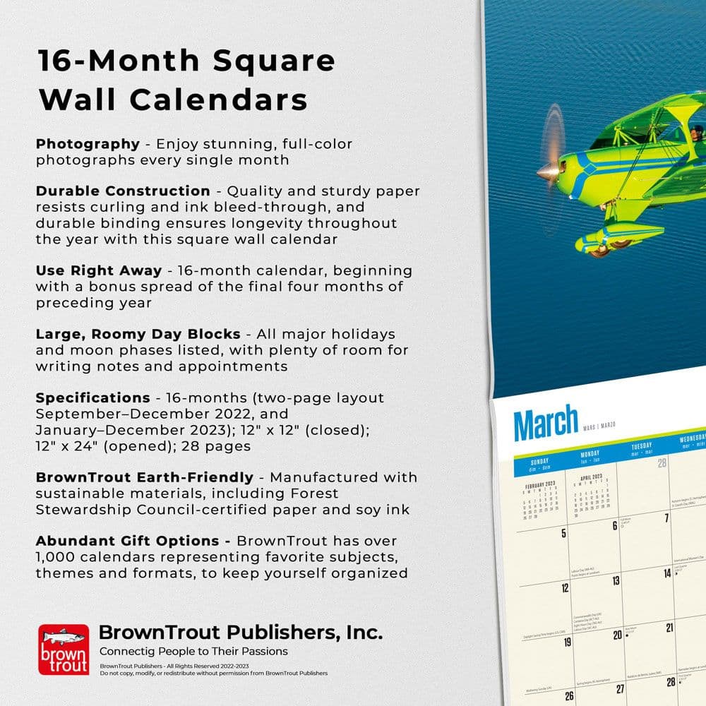 World of Flight 2023 Wall Calendar - Calendars.com