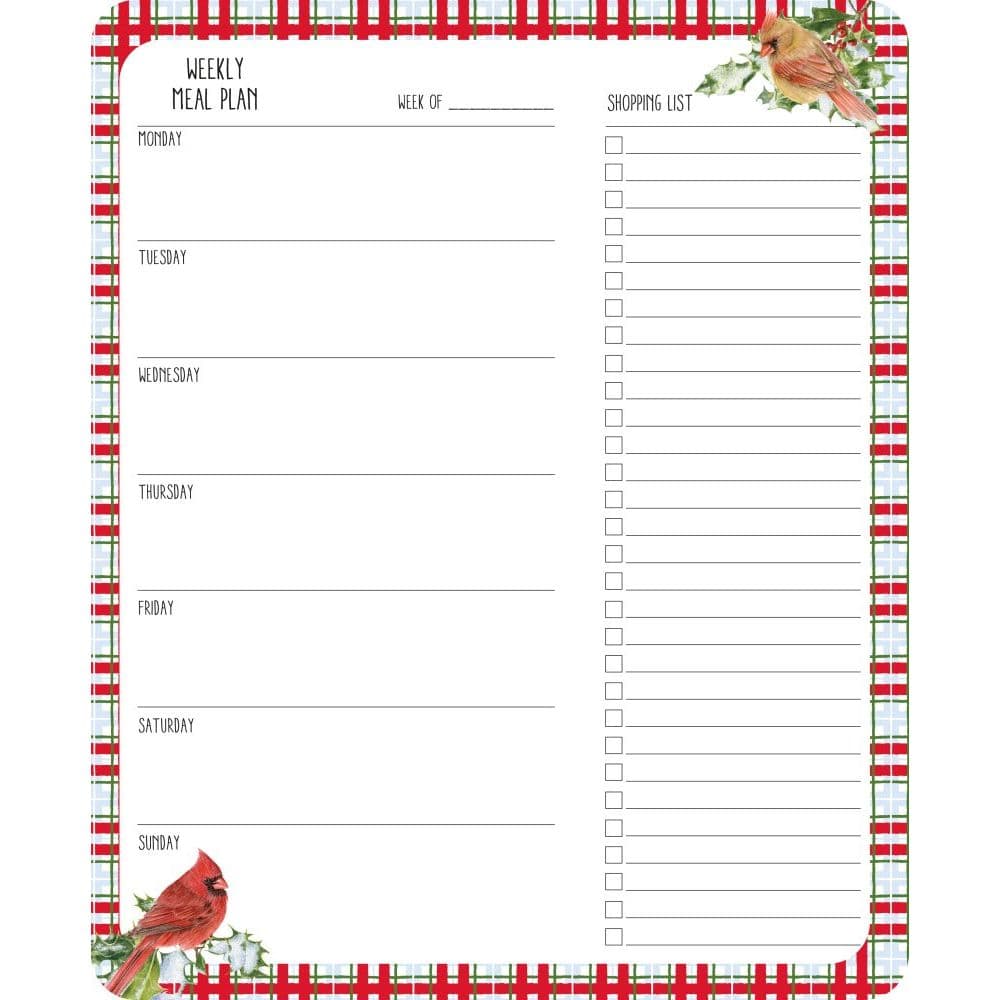 Cardinal Birdhouse Meal Planner