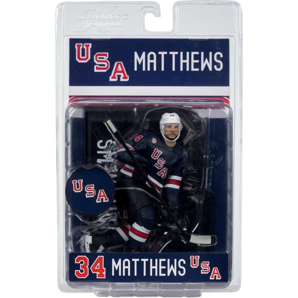 Team USA Auston Matthews 7-Inch Hockey Figure Fifth  Alternate Image