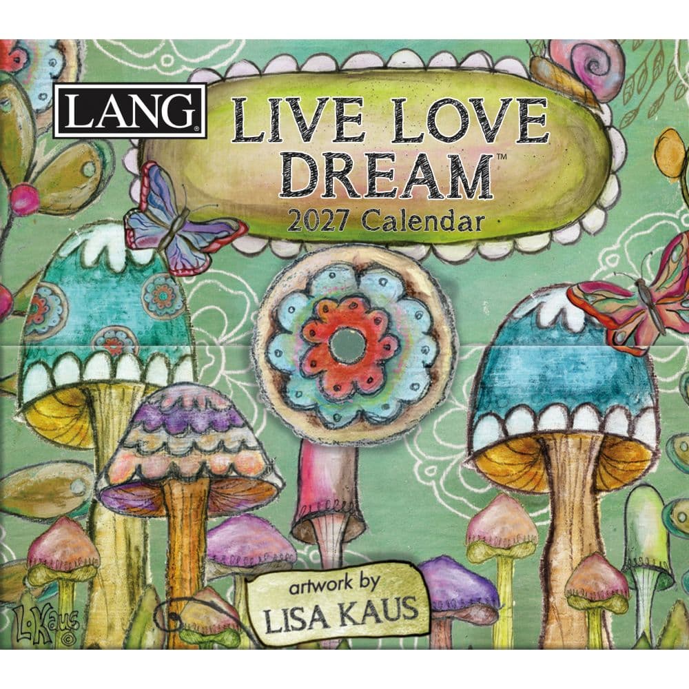 Live Love Dream 2027 Mini Desk Calendar by Lisa Kaus First Alternate Image