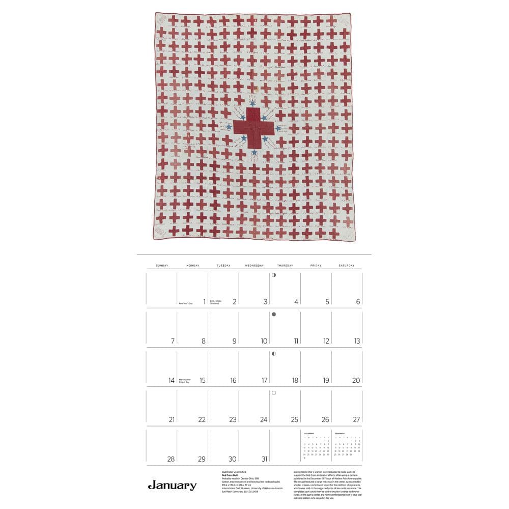 Quilts Antique 2024 Wall Calendar_ALT2
