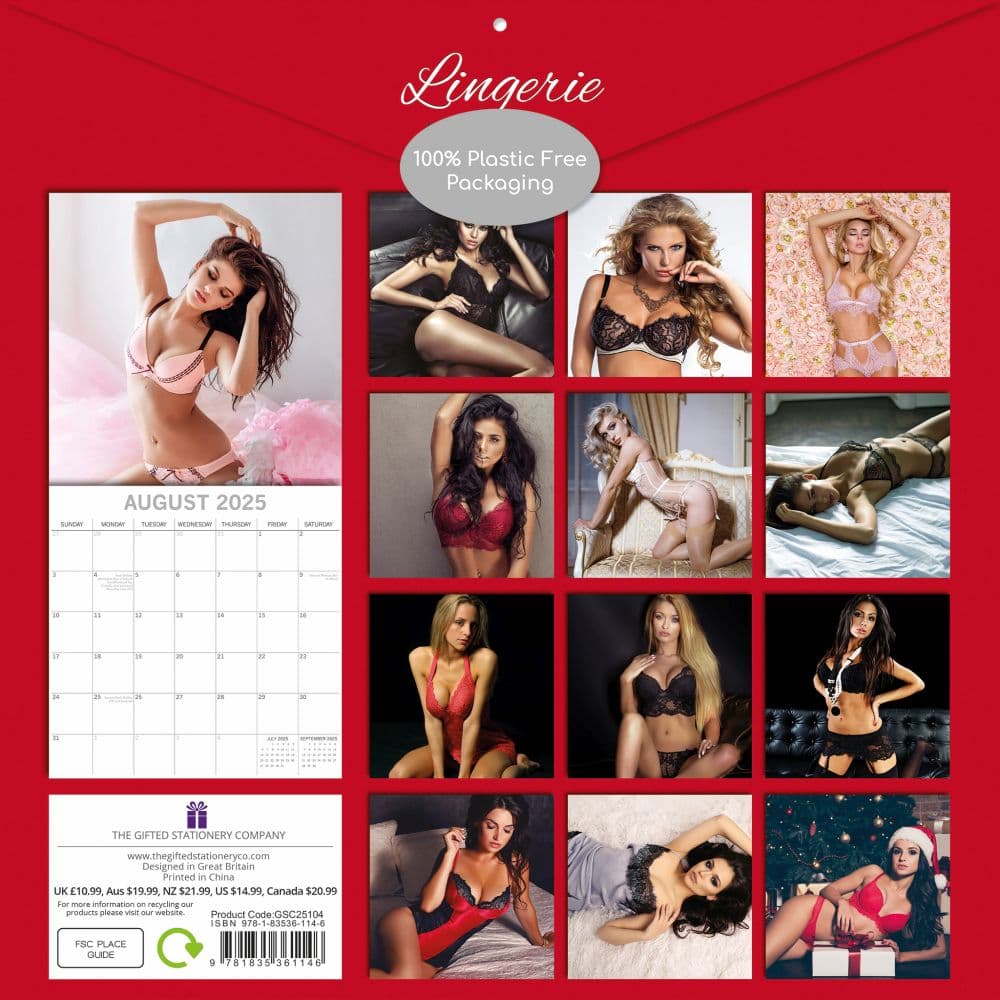 Lingerie 2025 Wall Calendar First Alternate Image width=&quot;1000&quot; height=&quot;1000&quot;