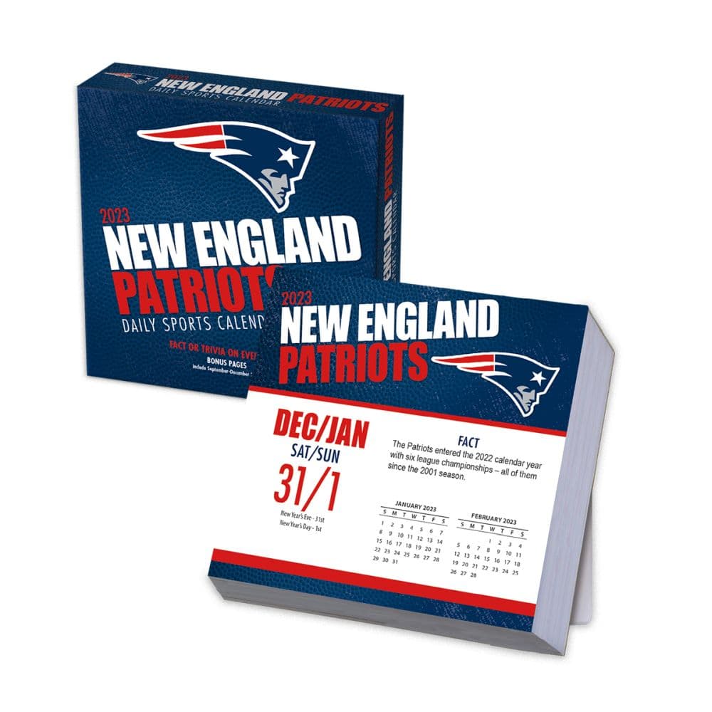 New England Patriots 2023 Desk Calendar by Turner Sports - Calendars