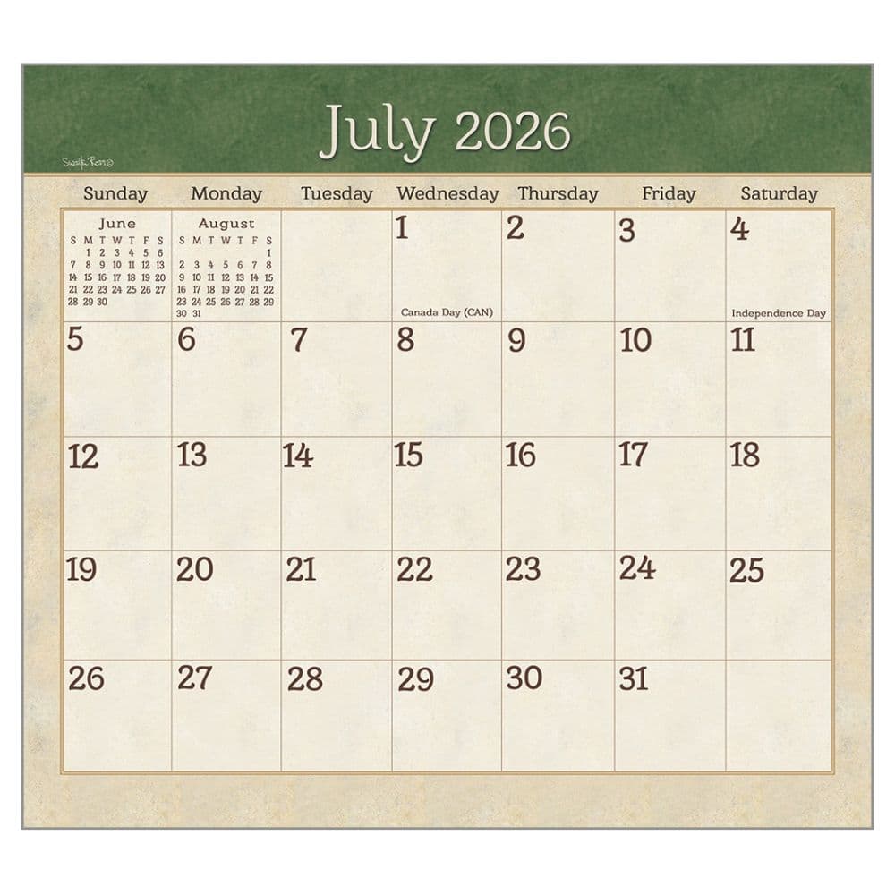 Puppies by Sueellen Ross 2026 Wall Calendar Third Alternate Image