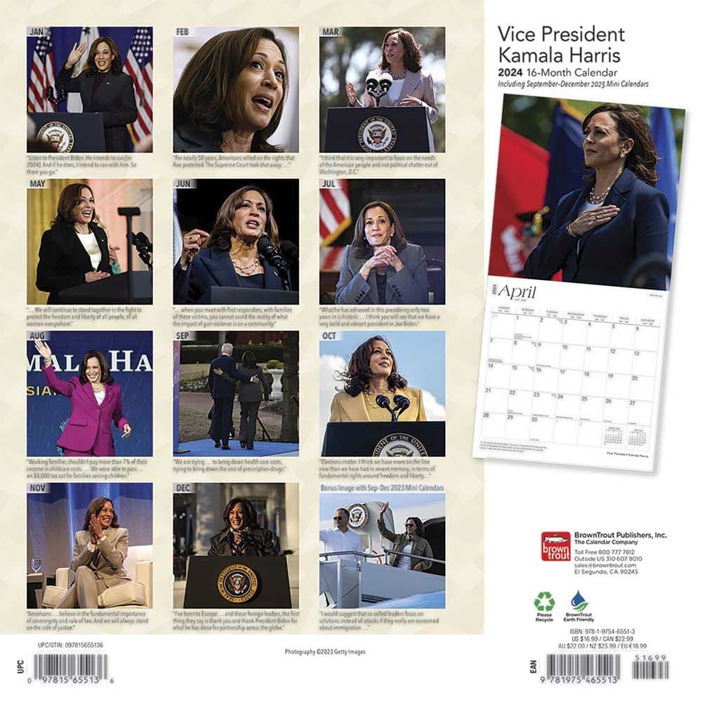 Vice President Kamala Harris 2024 Wall Calendar First Alternate Image width=&quot;1000&quot; height=&quot;1000&quot;